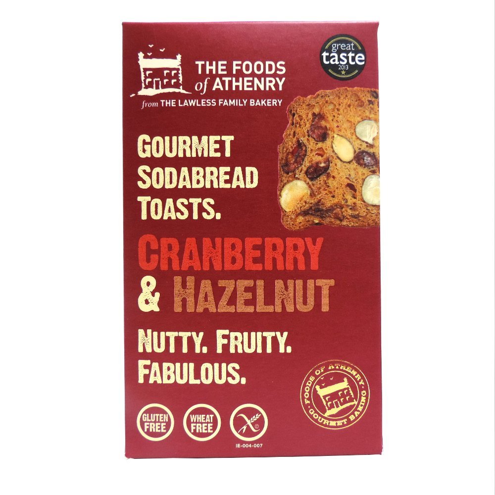 Foods of Athenry Cranberry and Hazelnut Crackers 110 g