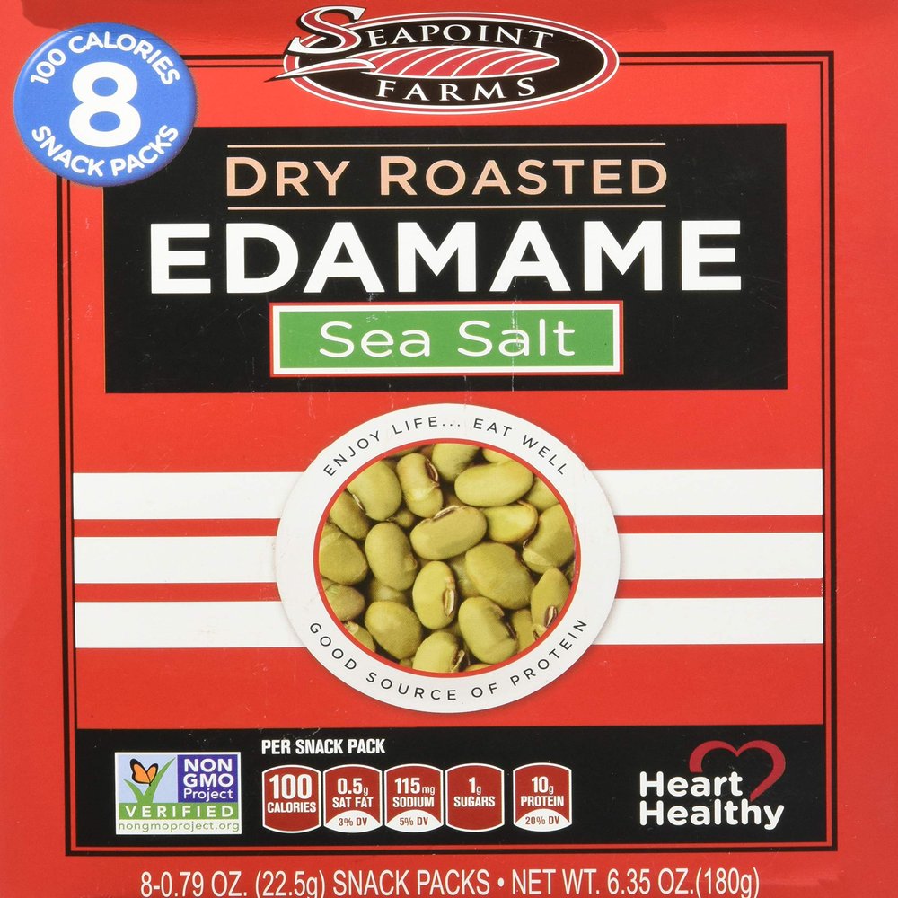 Seapoint Farms, Dry Roasted Edamame, Lightly Roasted, 8 Snack Packs, 0.79 oz (22.5 g) Each