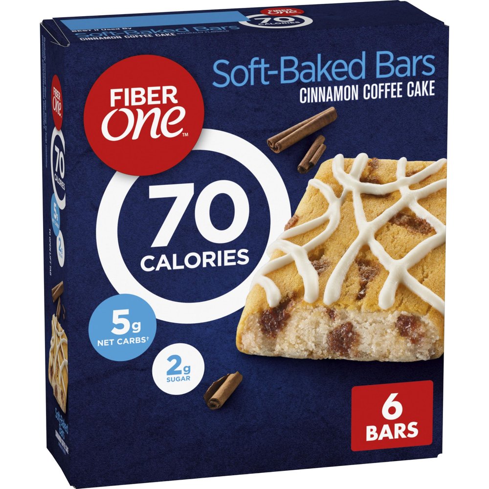 Fiber One 90 Calorie Bar, Cinnamon Coffee Cake, 0.89 Ounce Bar, 6 Count