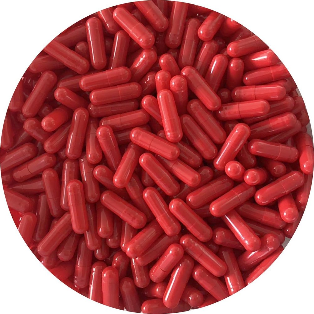 DR T & T 1000 Size 1 red Gelatine Capsules