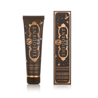 Theodent Kids Rennou Fluoride-Free Toothpaste Theobromine Cacao Extract Proven Remineralization, Sensitivity Relief & Natural Whitening SLS-Free, Non-Toxic Chocolate Chip Flavor