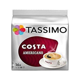 2 x TASSIMO Costa Americano 220 Milliliter 16 Servings (Total 32 Servings)