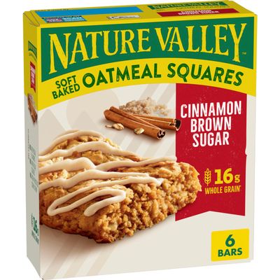 Nature Valley , Soft Baked Oatmeal Squares, Cinnamon Brown Sugar, 1.24 Oz Bars, 6 Count
