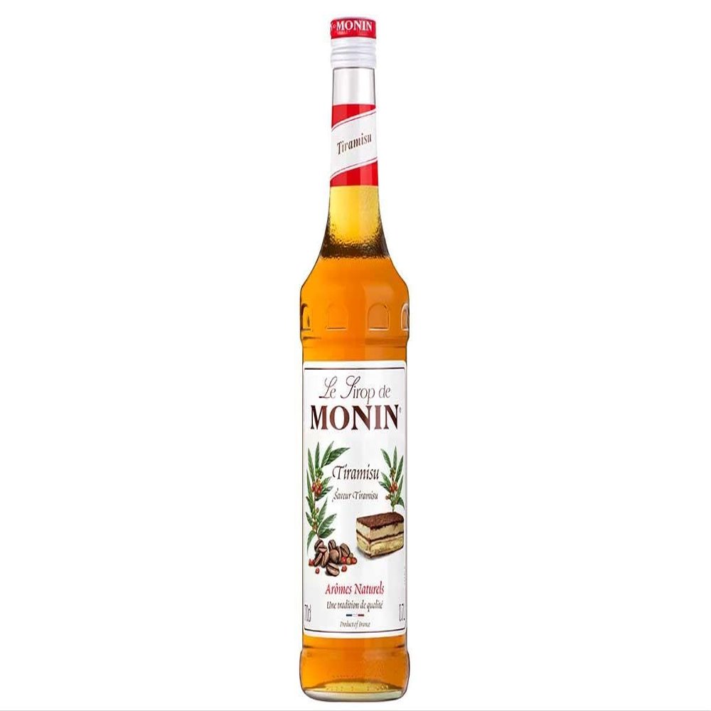 MONIN Premium Tiramisu Syrup 700ml for Coffee, Baking and Cocktails. Vegan-Friendly, Allergen-Free, 100% Natural Flavours and Colourings