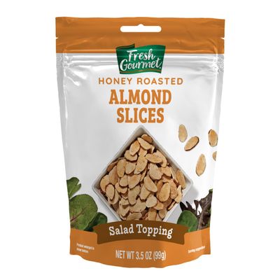 Fresh Gourmet Sliced Almonds, Honey Roasted, 3.5 Ounce