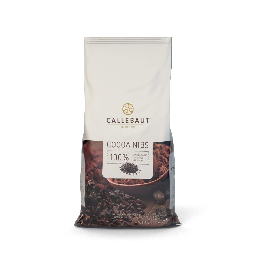 Callebaut Cocoa Nibs 100 Percent Finest Belgian Roasted Cocoa Bean Pieces 800 g