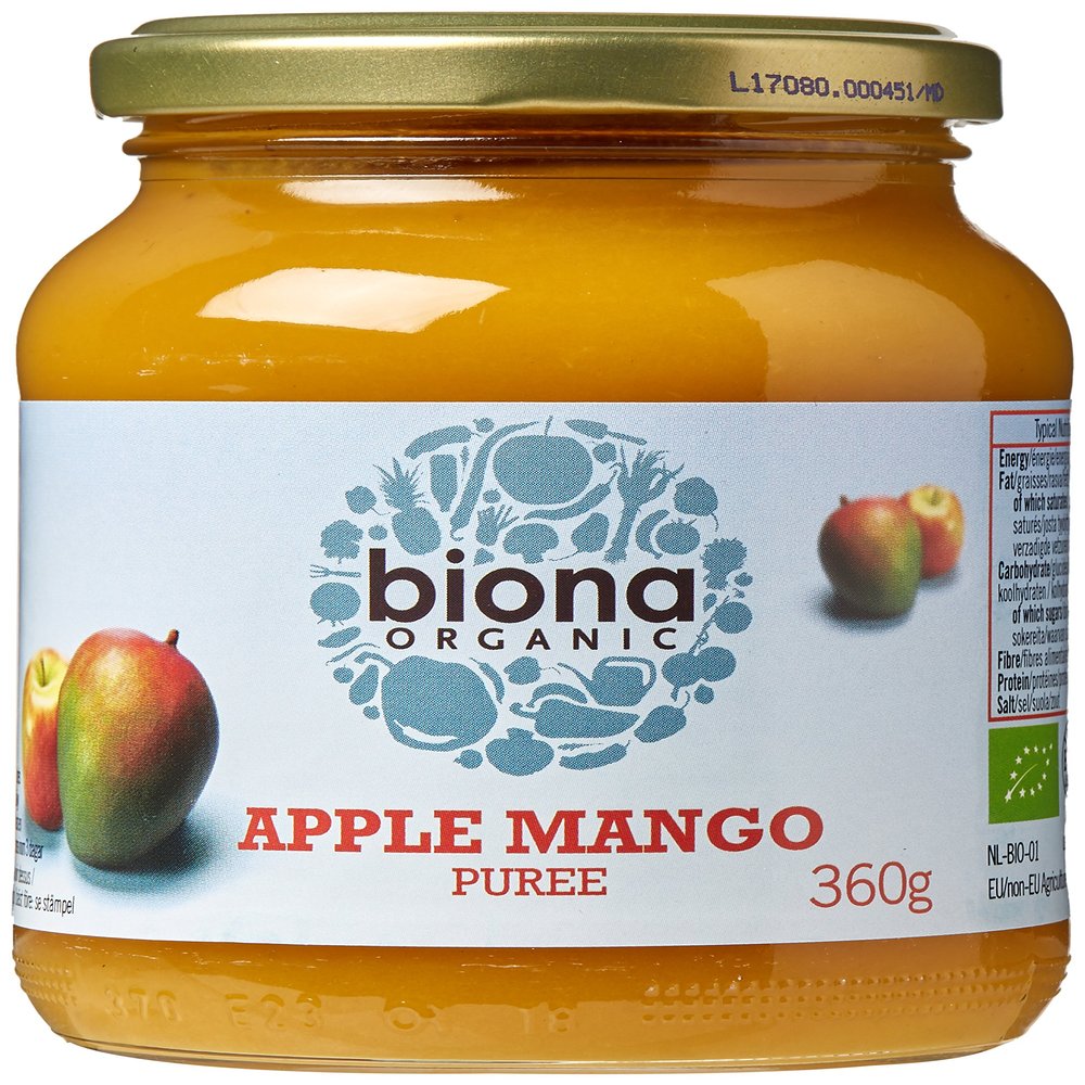 BIONA Organic Apple & Mango Puree 360g (PACK OF 6)