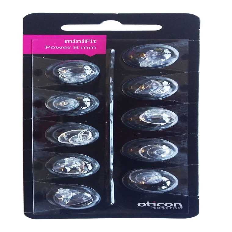 Oticon MINIFIT Dome Tips 10-pack (8mm MEDIUM POWER) by Oticon