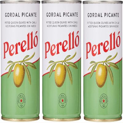 Perell Spanish Gordal Pitted Green Olives, 150g