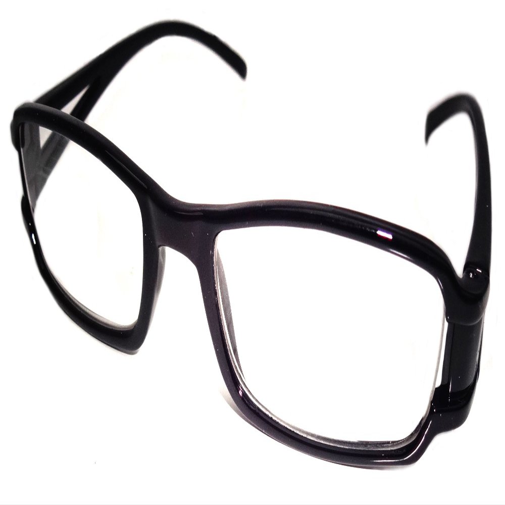 SLIM READING GLASSES BLACK UNISEX LIGHTWEIGHT 5 STRENGTHS PR13 (+1.5)