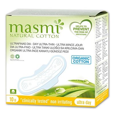 Absorbent with wings day in organic cotton Masmi