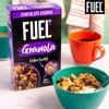 FUEL10K Protein Boosted, Chunky Granola, Chocolate Loaded, 6 x 400 Gram Box - High Fibre, Vitamin Boosted Vegan Cereal with Dark Chocolate Pieces, Jumbo Oats & Pumpkin Seeds view 4