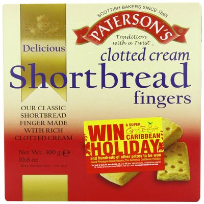 Paterson's Clotted Cream Shortbread Fingers 300 g (Pack of 15)