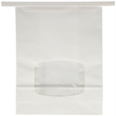 25 1 Lb. Bakery Bag w/ Window Tin Tie White