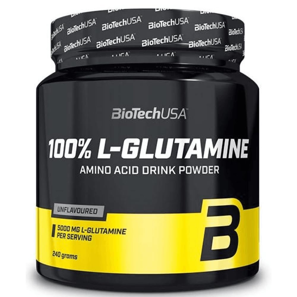 BioTechUSA 100% L-Glutamine | 5,000mg Pure Amino acids | Unflavored | Sugar-Free | Ideal for Fitness Enthusiasts & Competitive Athletes | 500g