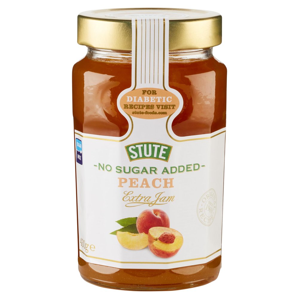 Stute Diabetic Jam Peach 430g, White