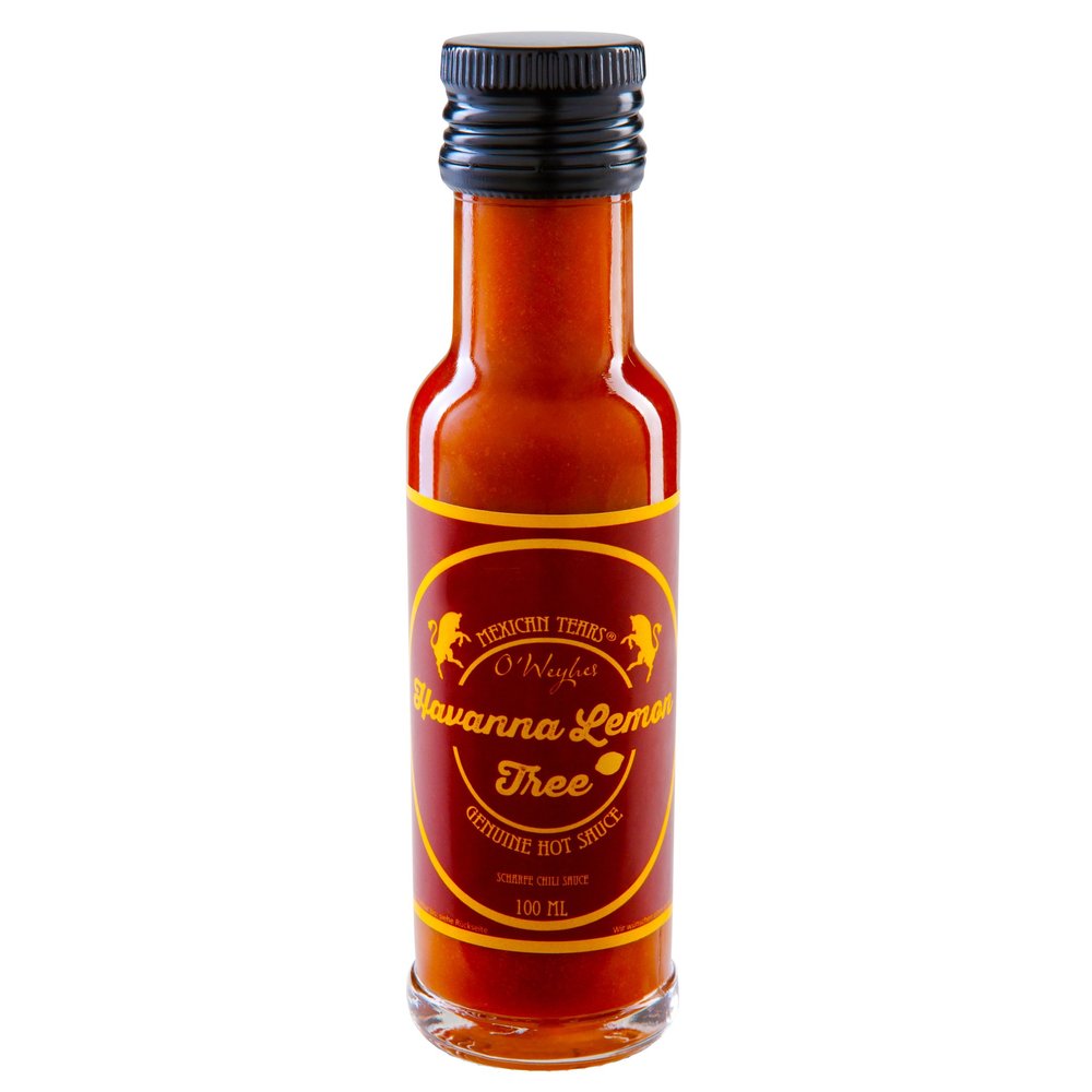 Mexican Tears - Havanna Lemon Tree, Hot Sauce Manufactured with Habanero chillis and Fleur de sel [100ml Chilli Sauce]