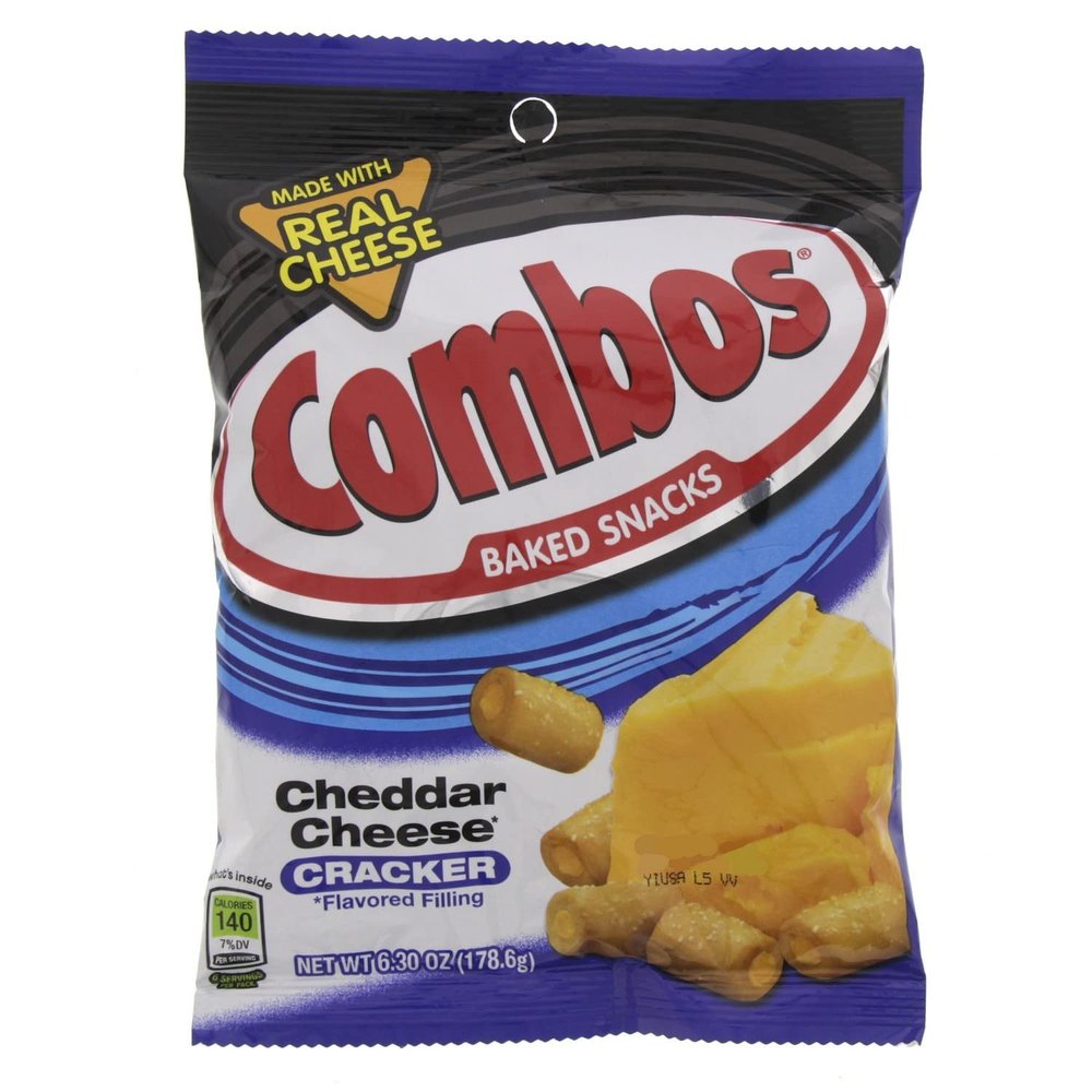 Combos Cheddar Cheese Cracker Cheddarl 6.3oz 178.6g Blue