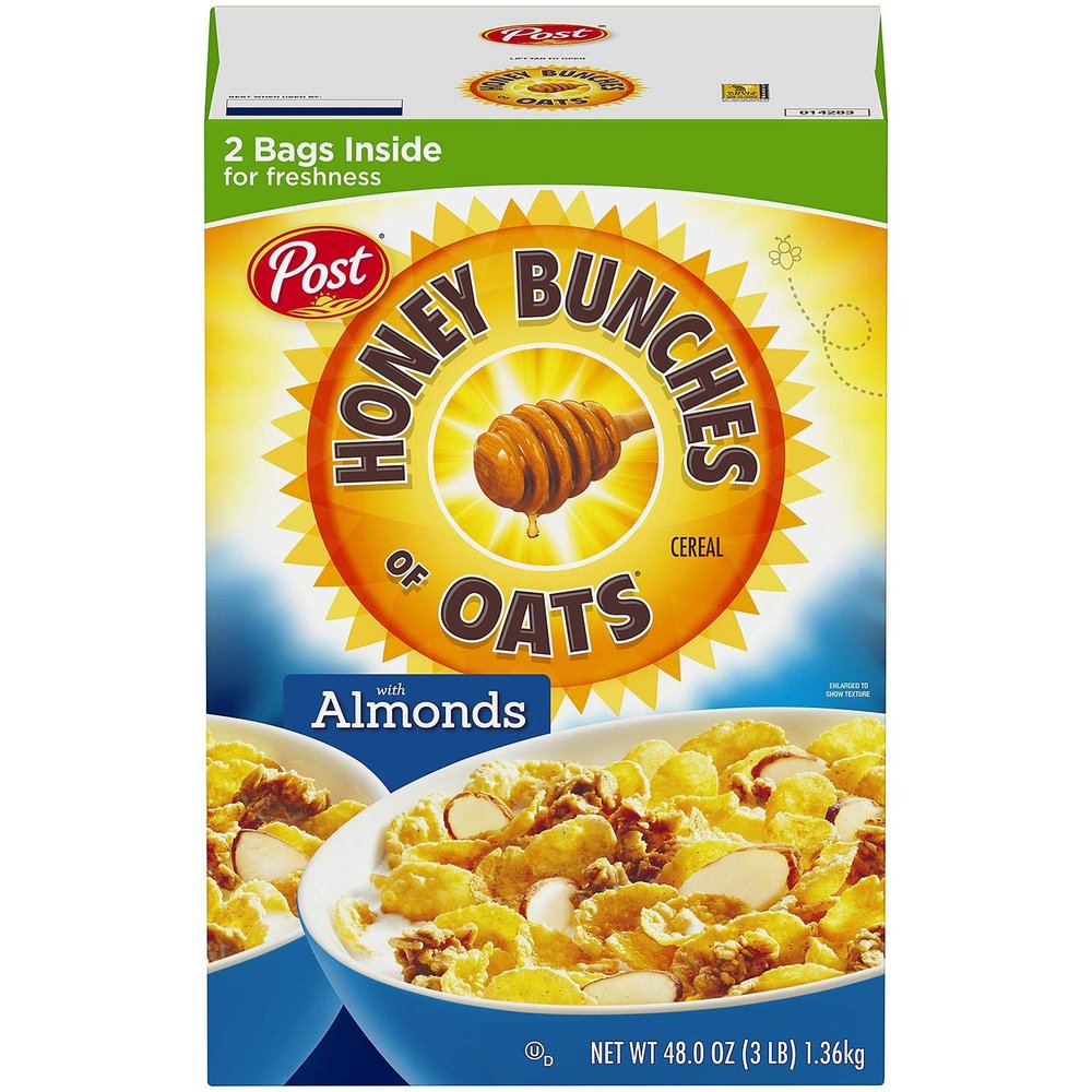 Post Honey Bunches of Oats, Crispy with Almonds 48 Ounce by Post, Honey Bunches of Oats
