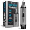 ToiletTree Professional Water Resistant Heavy Duty Steel Nose Trimmer with LED Light, Silver view 1