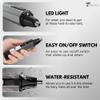 ToiletTree Professional Water Resistant Heavy Duty Steel Nose Trimmer with LED Light, Silver view 3