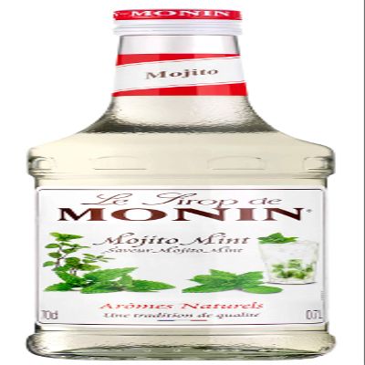 MONIN Premium Mojito Mint Syrup 700ml for Cocktails and Mocktails. Vegan-Friendly, Allergen-Free, 100% Natural Flavours and Colourings