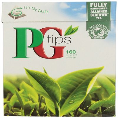 Brooke Bond Pg Tips, Pyramid Tea Bag, 160 Count Boxes