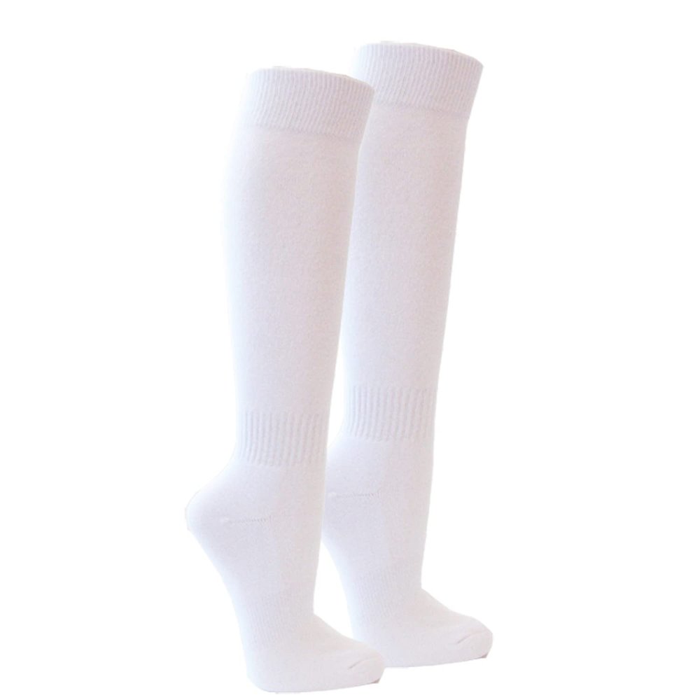 Couver Men's Knee High Sports Athletic Baseball Softball Socks Large White