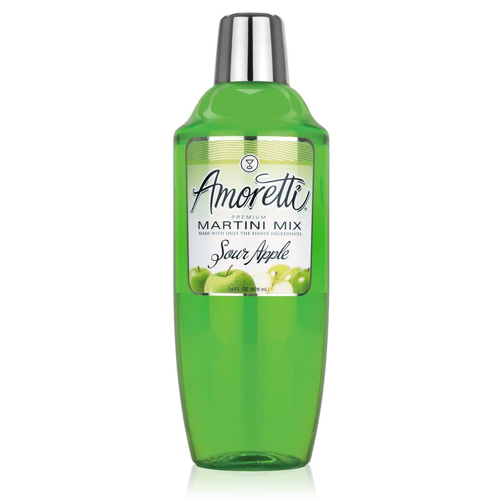 Amoretti Premium Sour Apple Martini Cocktail Mix, 28 fl oz