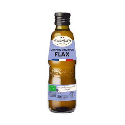 EMILE NOEL - Organic Virgin Flax Seed Oil, First Cold Pressed, Best Used in a Variety of Salads, Naturally Rich in Omega 3, 100% Vegan, Dairy Free 250ml Bottle
