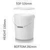 10 X 20 LITRE PLASTIC BUCKETS WITH LIDS AND HANDLE HARD WEARING BUCKET view 2