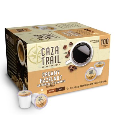Caza Trail Coffee, Creamy Hazelnut, 100 Single Serve Cups by Caza Trail