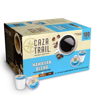 Caza Trail Coffee, Kona Blend, 100 count