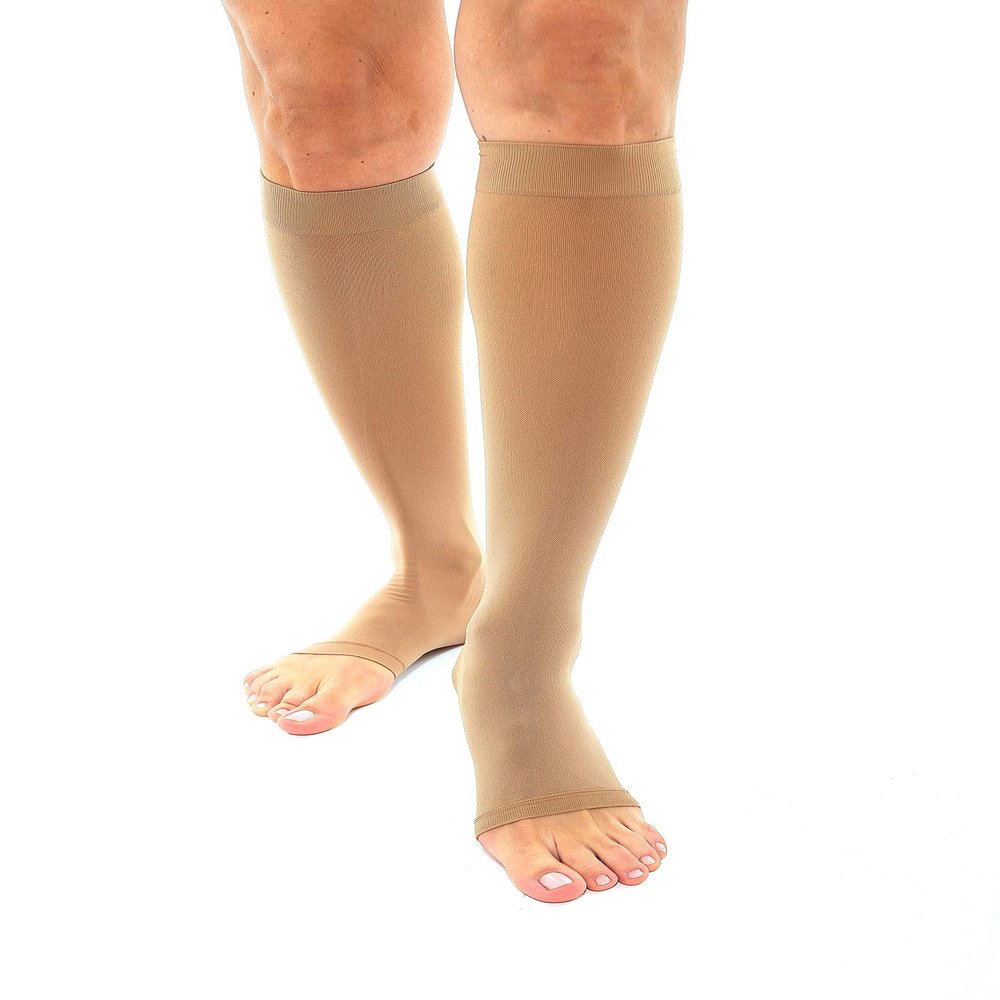 Credalast Nylon Class 1 Below Knee: Natural, Small, Long, Open Toe