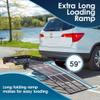 Silver Spring Folding Steel Wheelchair Carrier with Ramp & Hitch Mount, 48" x 27.75", Black - Heavy-Duty and Foldable Mobility Carrier for Scooter Vehicles and Wheelchairs view 4