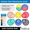 CanDo Web Hand Therapy Device, Latex, 7" Diameter, Set (Tan, Yellow, Red, Green, Blue, Black) view 3