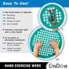 CanDo Web Hand Therapy Device, Latex, 7" Diameter, Set (Tan, Yellow, Red, Green, Blue, Black) view 4