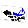 1 x Wheelchair Access-Left-Blue onto White-Self Adhesive Vinyl Sticker-Disabled,Disability,Wheelchair Sign view 1