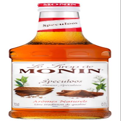 MONIN Premium Speculoos Syrup 700ml for Coffee and Cocktails. Vegan-Friendly, Allergen-Free, 100% Natural Flavours and Colourings.
