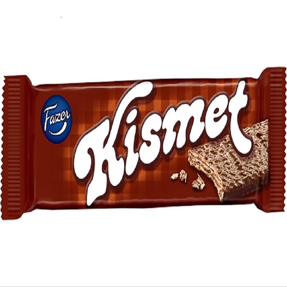 4 Bars x 55g of Fazer KISMET Original Waffle with Milk Chocolate