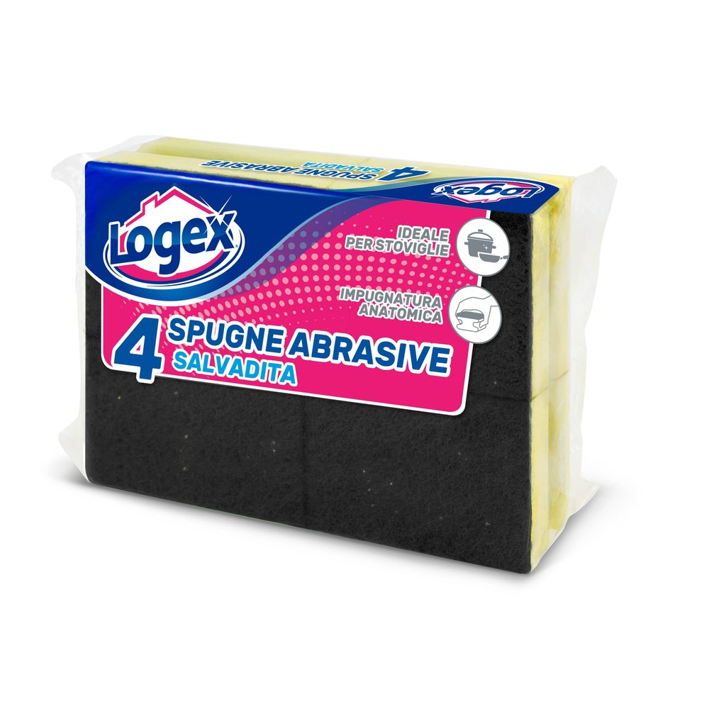 LOGEX PROFESSIONAL  Blister 4 spugnabella LOGEX with impugna