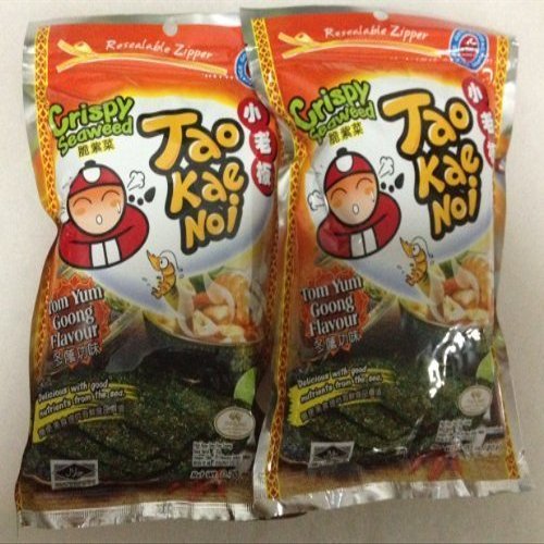 Tao Kae Noi Japanese Crispy Seaweed, Tomyum Goong Flavour (0.7 Oz X 2)