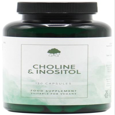 Choline & Inositol Capsules | 250mg Choline (Bitartrate) & 250mg Inositol per Capsule | 120 Vegan Capsules | G&G Vitamins