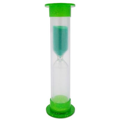 2 Minute Glitter Timer - Sand Toothbrush Timer (Green) by Dental Aesthetics UK