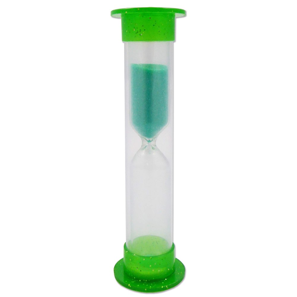 2 Minute Glitter Timer - Sand Toothbrush Timer (Green) by Dental Aesthetics UK