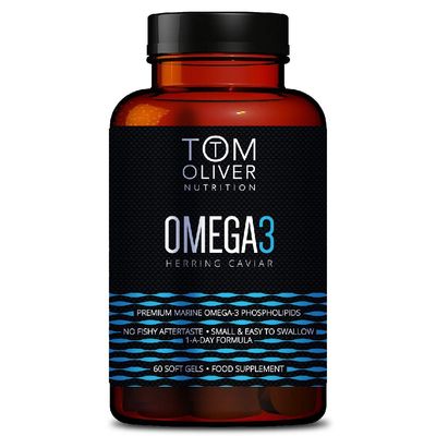 Tom Oliver Nutrition | Omega 3 Herring Caviar | Premium Marine Omega 3 Phospholipids | High in EPA and DHA (60 capsules)
