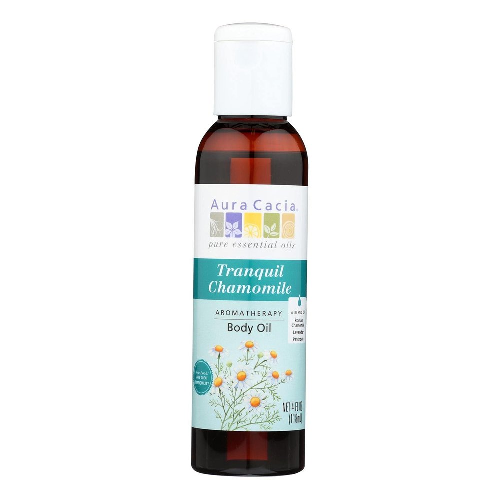 Aromatherapy Body Oil, Tranquil Chamomile, 4 fl oz (118 ml) - Aura Cacia