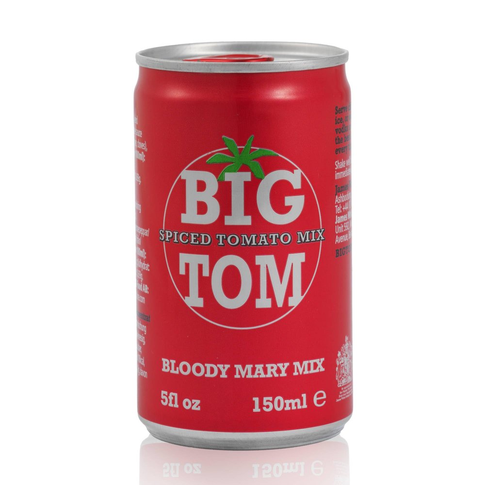 Big Tom Spiced Tomato Juice- Bloody Mary Mix can (150ml x 24 Cans) for The Best Bloody Mary...Every time!