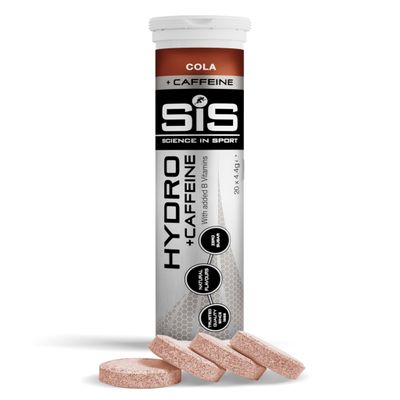 Science in Sport Hydro Electrolyte Tablets 20 pcs. Cola + Caffeine Vegan & Gluten-Free, with Sodium, Calcium, Potassium & Magnesium for Balanced Electrolyte Levels (Packaging May Vary)