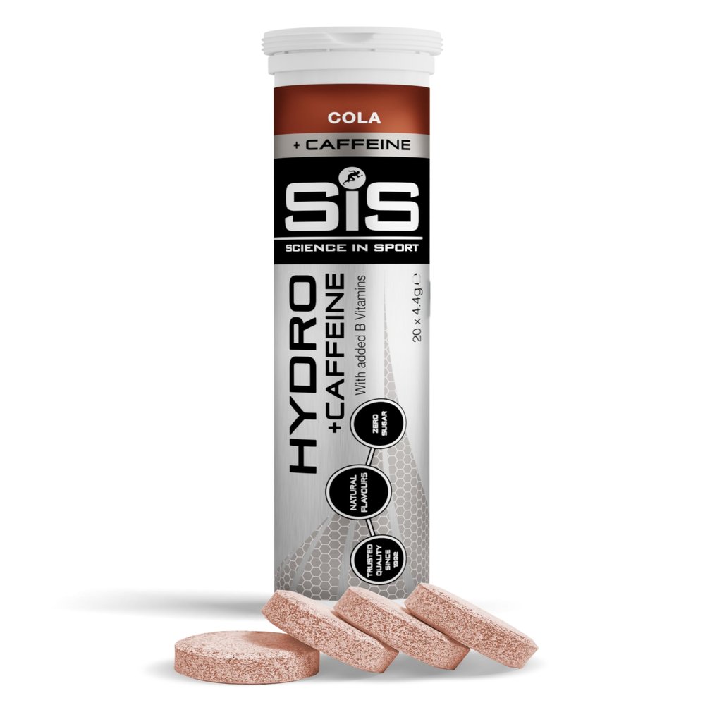 Science in Sport Hydro Electrolyte Tablets 20 pcs. Cola + Caffeine Vegan & Gluten-Free, with Sodium, Calcium, Potassium & Magnesium for Balanced Electrolyte Levels (Packaging May Vary)